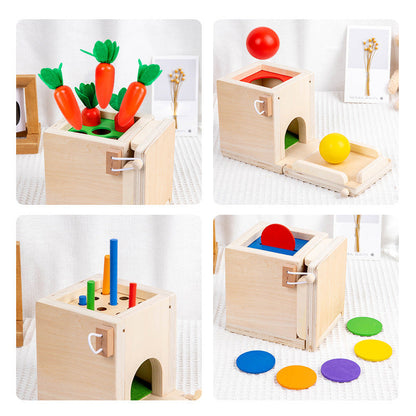 Colorful Wooden Block Tower Toy For Kids
