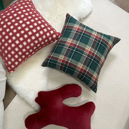 Holiday Plaid Festive Decor Pillow