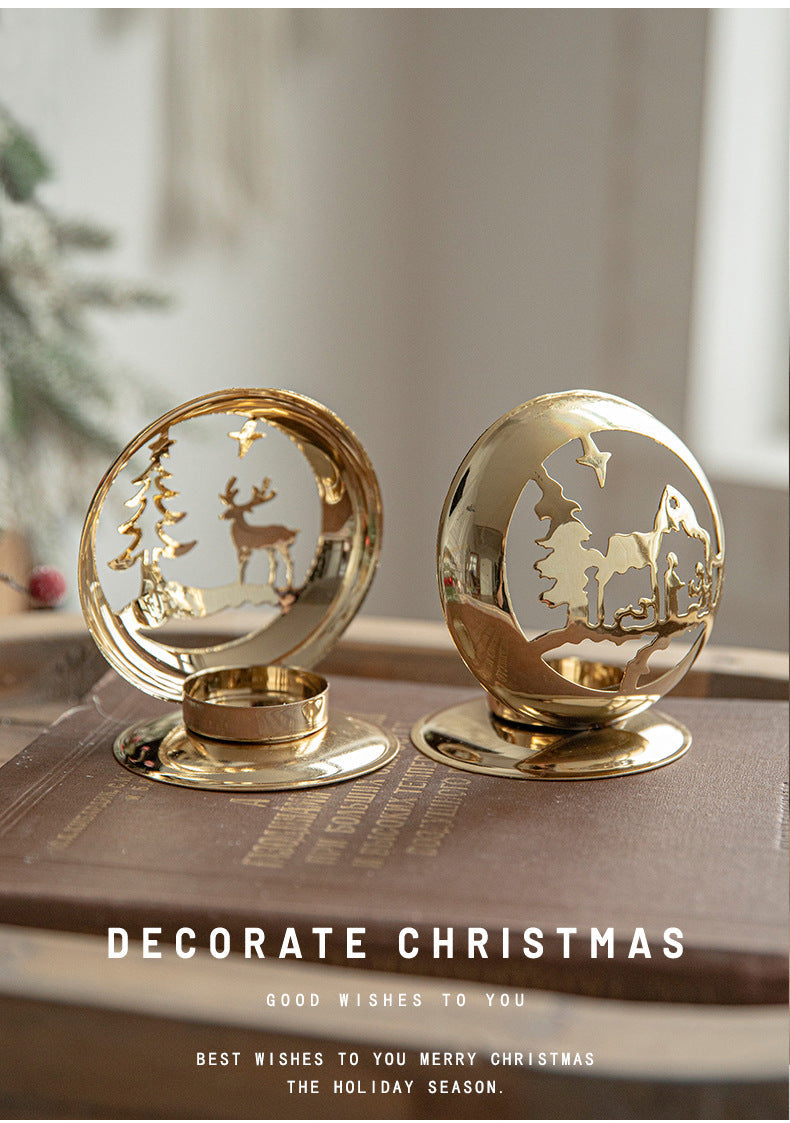Metallic LED Holiday Lantern Decoration
