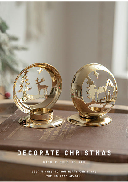 Metallic LED Holiday Lantern Decoration