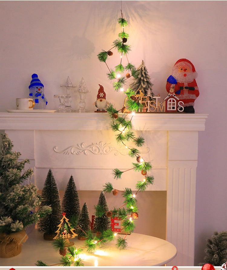 Festive Holiday Berry Pinecone String Lights