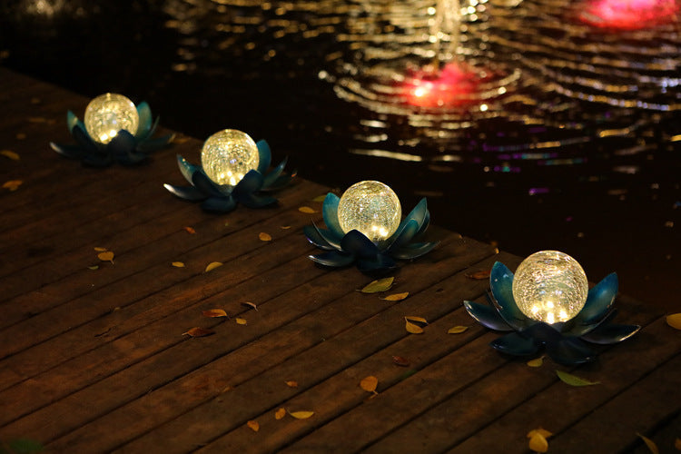 Colorful Solar Glass Outdoor Lamp