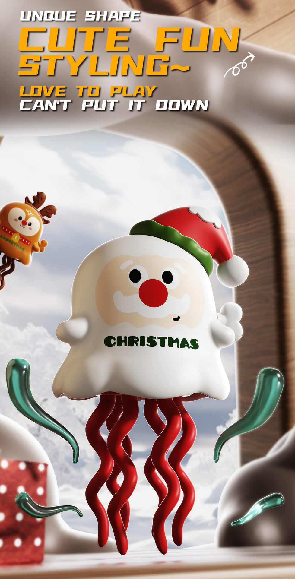 Fun Musical Christmas Deer Figurine Toy