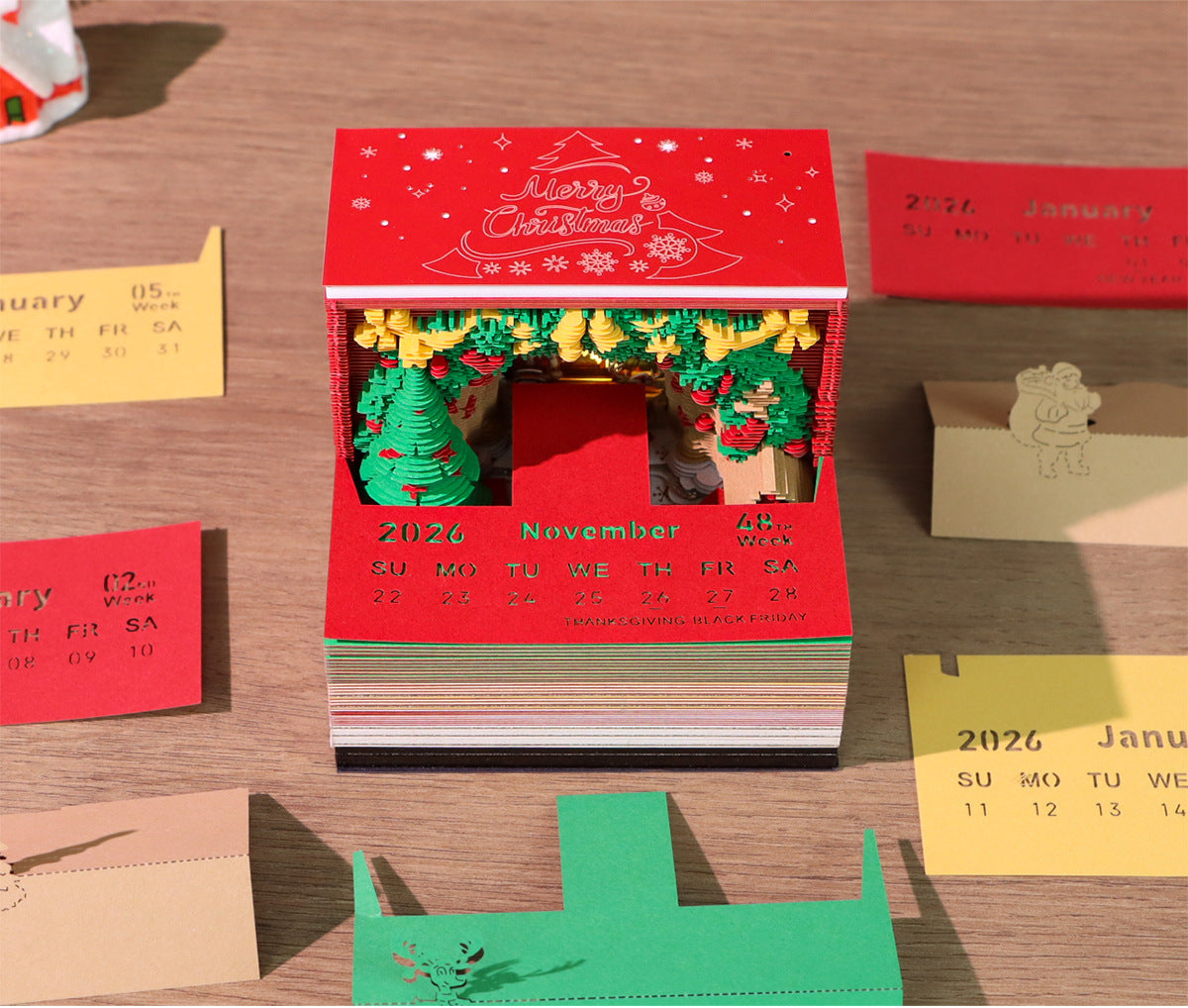 Fun Holiday 3D Desk Calendar