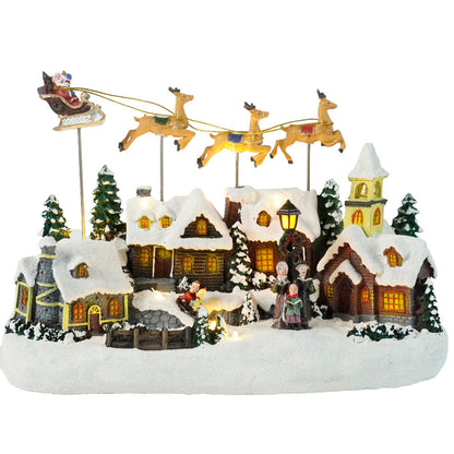 Sparkling Musical Animated Deer Xmas Decoration