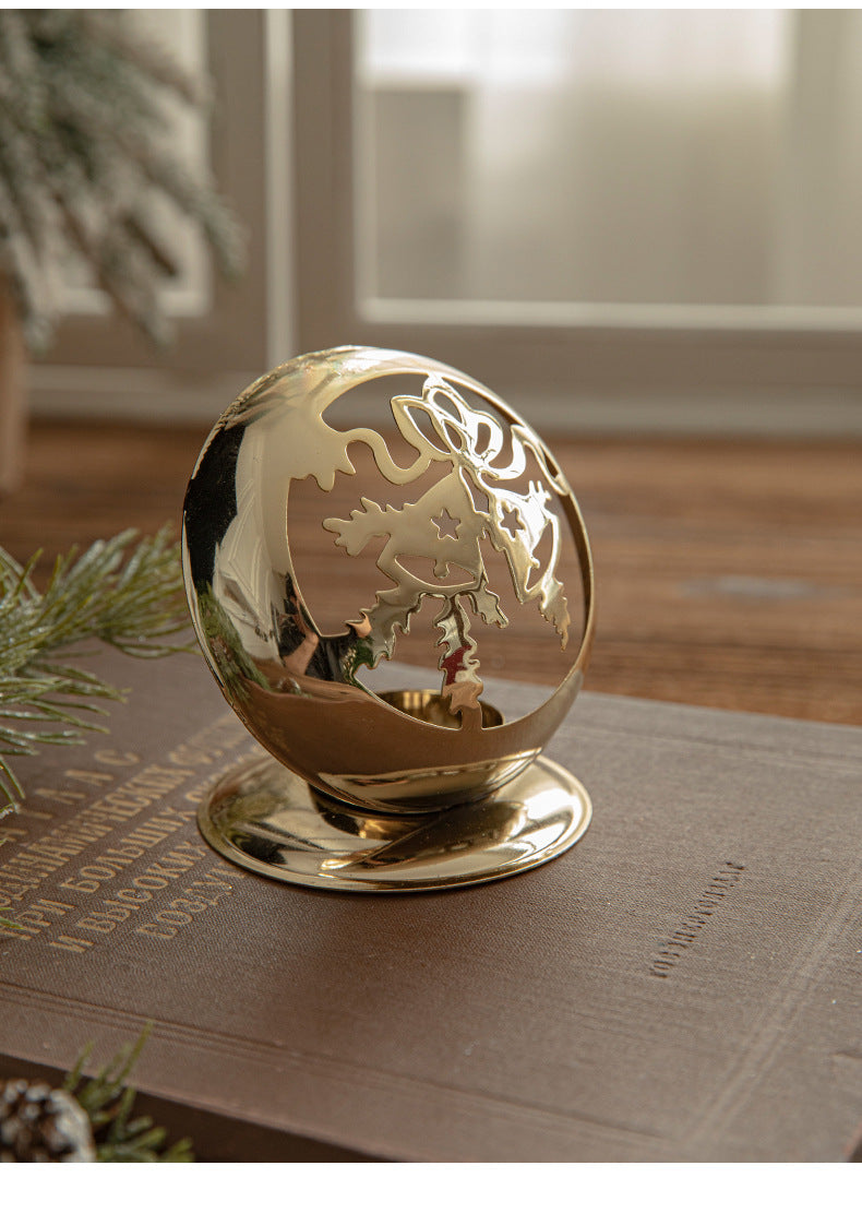 Metallic LED Holiday Lantern Decoration
