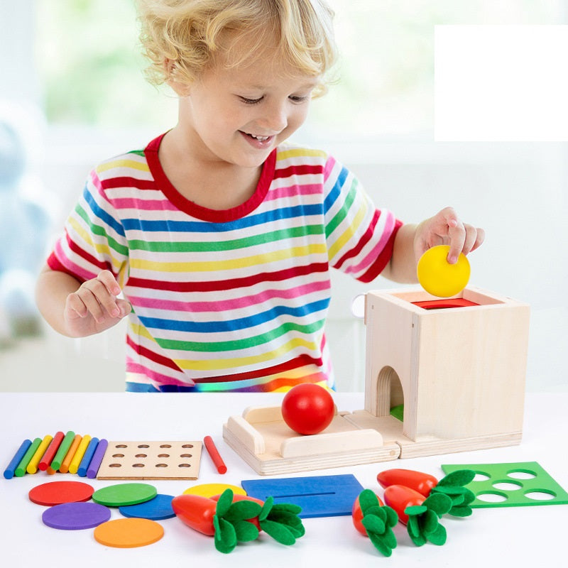 Colorful Wooden Block Tower Toy For Kids