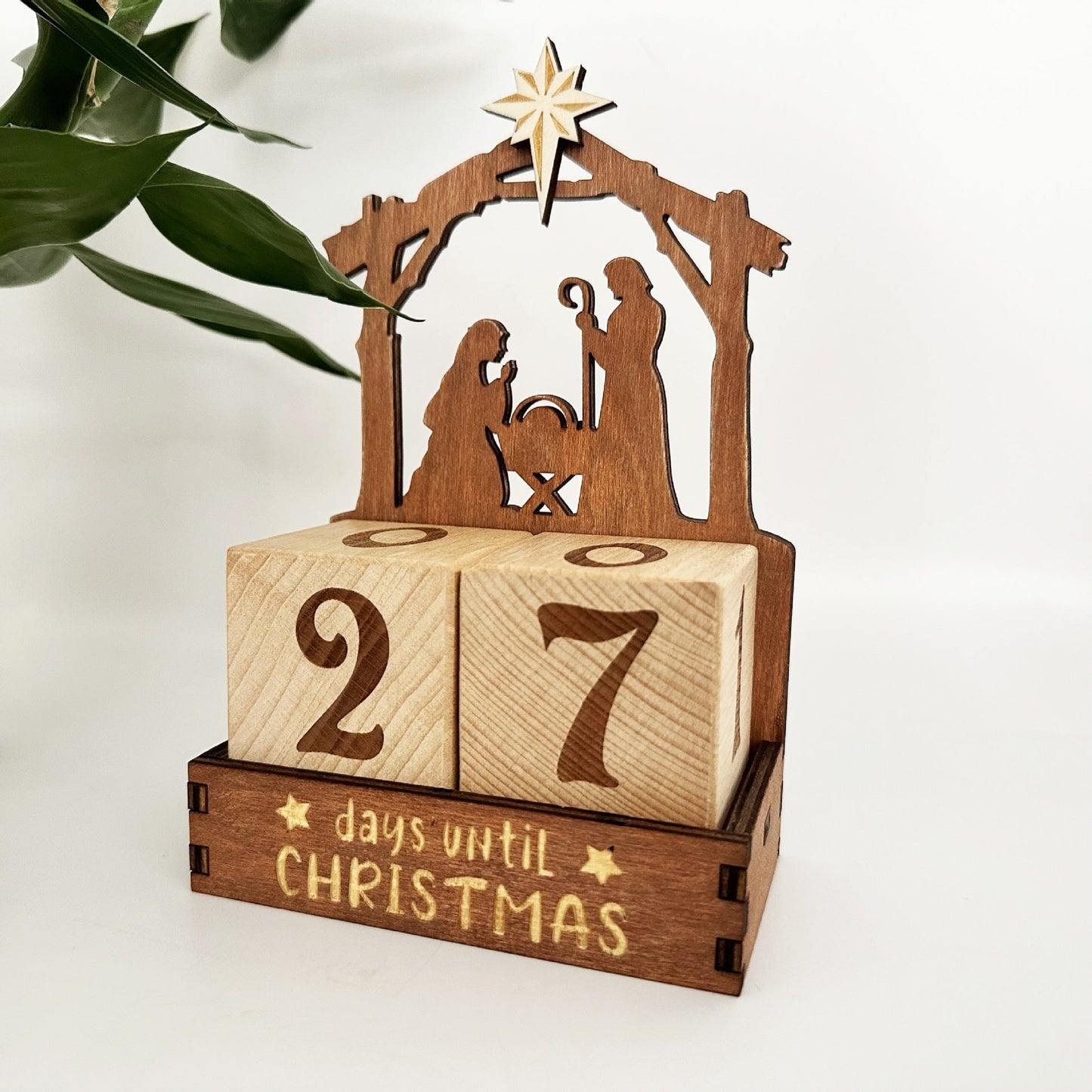 Handmade Wooden Holiday Countdown Calendar