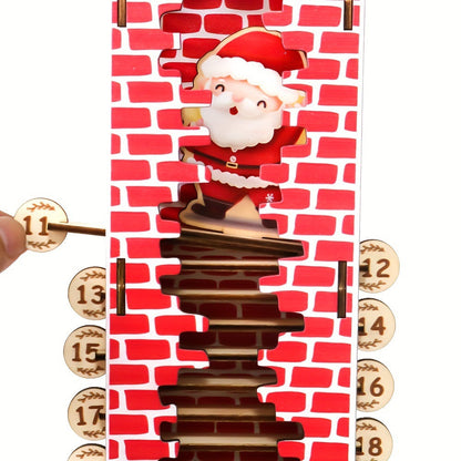 Traditional Christmas Countdown Wooden Figure Stand