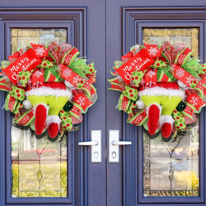 Fun Holiday Christmas Wreath Door Decor Ornament - Yeezlab