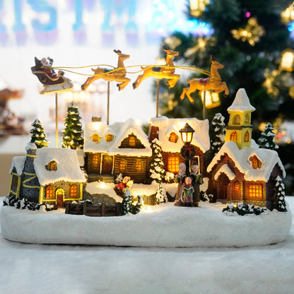 Sparkling Musical Animated Deer Xmas Decoration