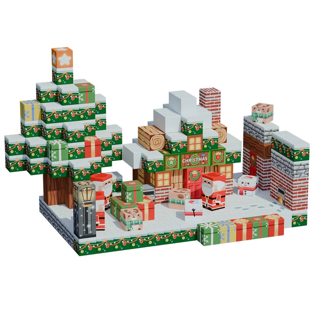 Colorful Christmas Magnetic Building Blocks Toy Set