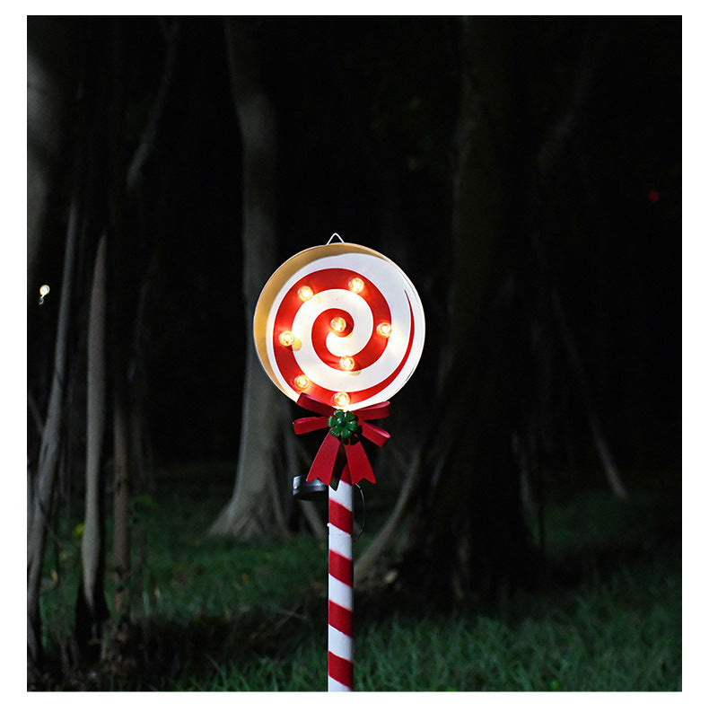 Colorful Holiday Solar Garden Stake Light