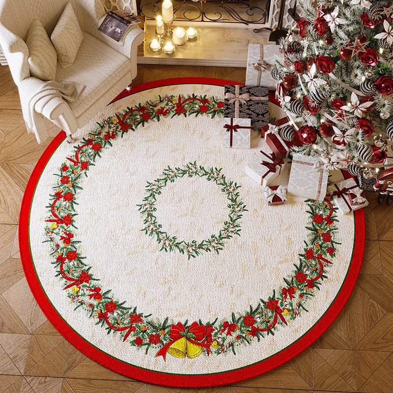 Holiday Red Indoor Non Slip Area Rug