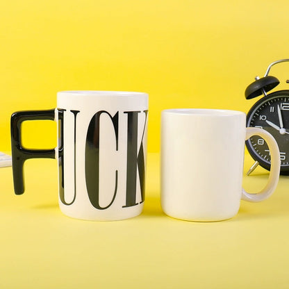 Bold Black Ceramic Coffee Mug