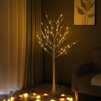 Warm White Winter Forest Lamp