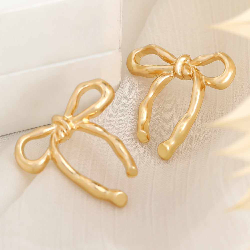 Tiny Bow Tie Drop Earrings