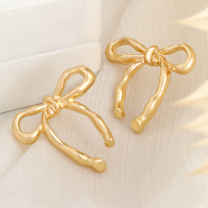 Tiny Bow Tie Drop Earrings