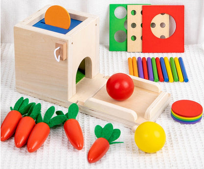 Colorful Wooden Block Tower Toy For Kids