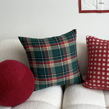 Holiday Plaid Festive Decor Pillow