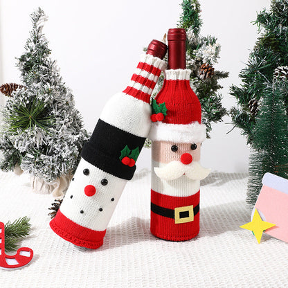Festive Holiday Wine Bottle Sleeves