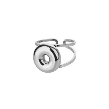 Personalized Open Circle Letter Initial Ring