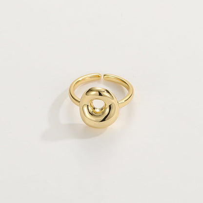Fashionable Alphabet Initial Ring