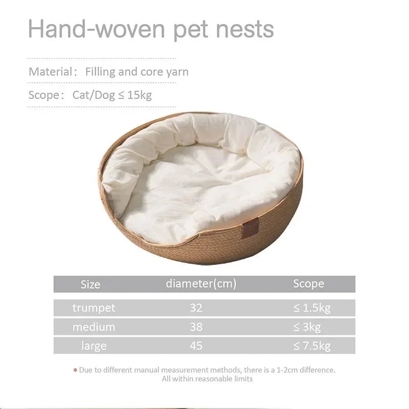 Green Pet Couch with Natural Cotton Cushion