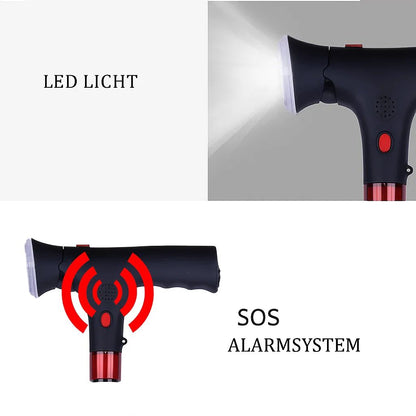 Portable LED Walking Stick with Alarm