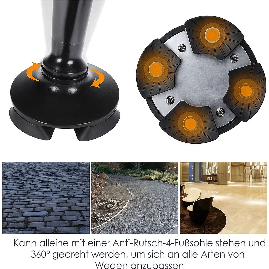 Portable LED Walking Stick with Alarm