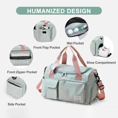 Versatile Water Resistant Duffel Bag for Gym Travel