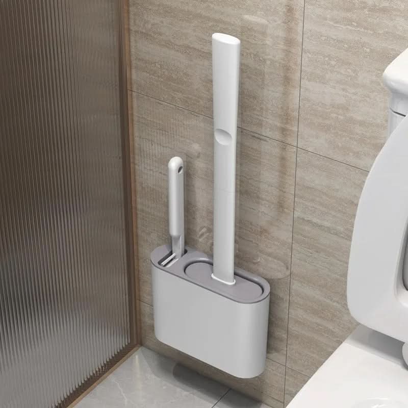 EasyClean Wall Mount Toilet Brush with Silicone Bristles - Yeezlab