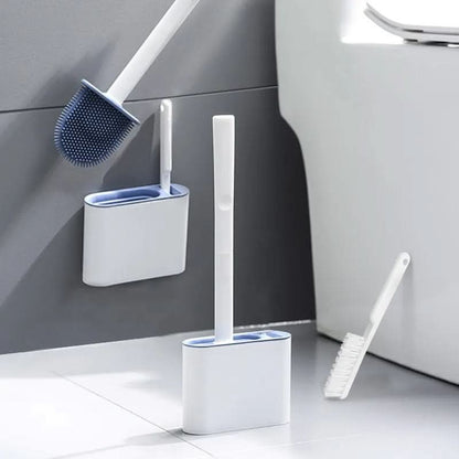 EasyClean Wall Mount Toilet Brush with Silicone Bristles