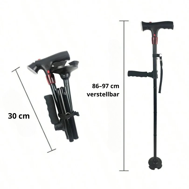 Portable LED Walking Stick with Alarm