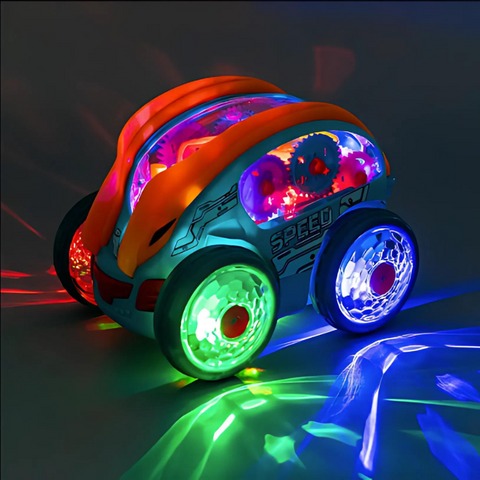 Fast Electric Stunt Car with LED Lights and Music
