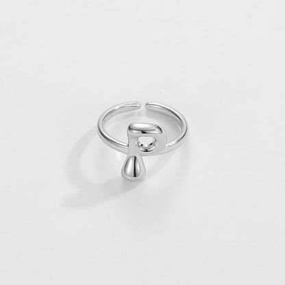 Fashionable Alphabet Initial Ring