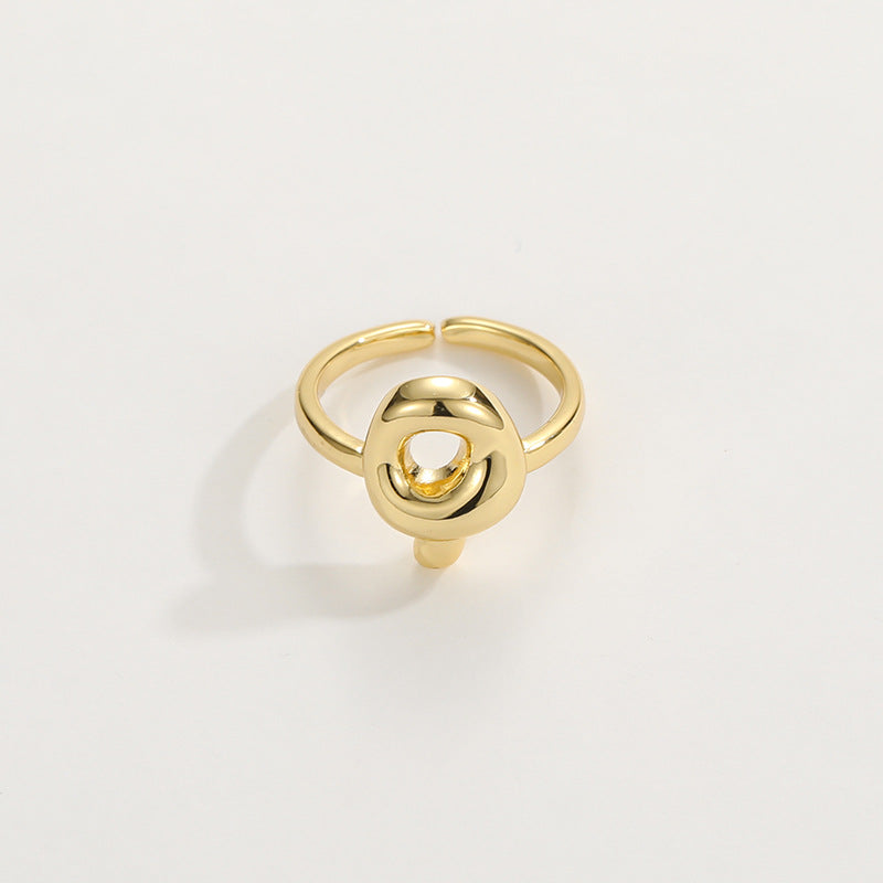 Fashionable Alphabet Initial Ring