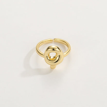Fashionable Alphabet Initial Ring