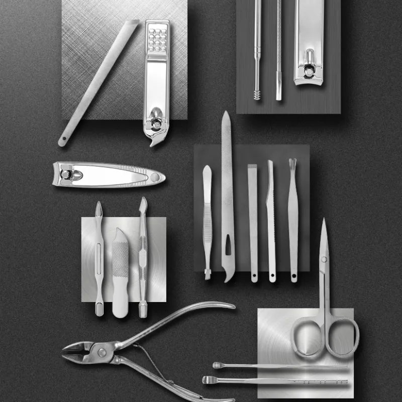 Premium 19-Piece Nail Care Kit Stainless Steel