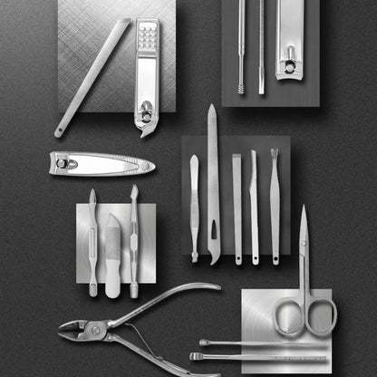 Premium 19-Piece Nail Care Kit Stainless Steel