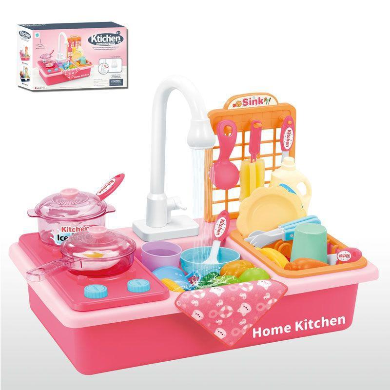 Fun Play Kitchen with Water Play and Cooking Tools - Yeezlab