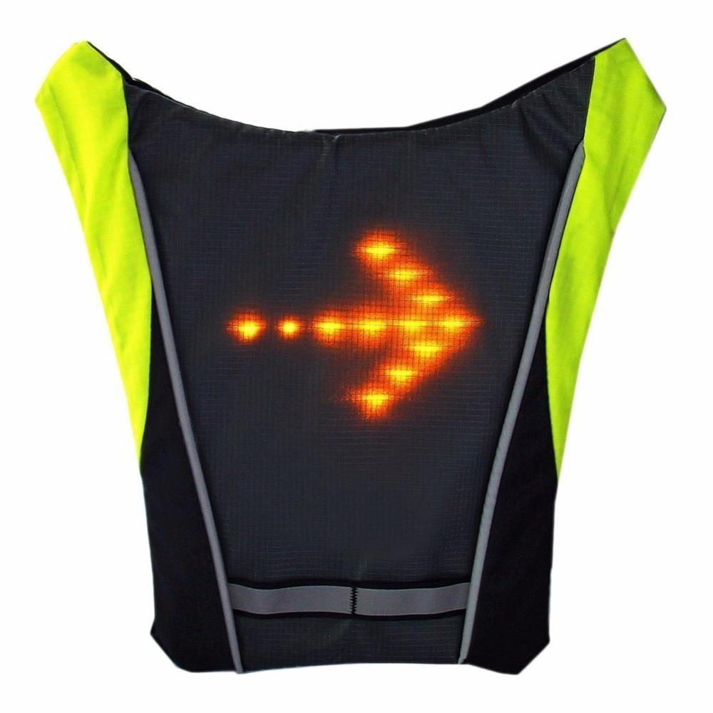 Visible LED Safety Vest for Cyclists Waterproof Reflective Jacket