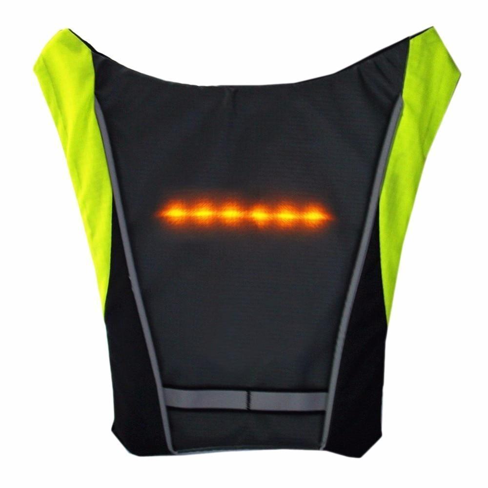 Visible LED Safety Vest for Cyclists Waterproof Reflective Jacket