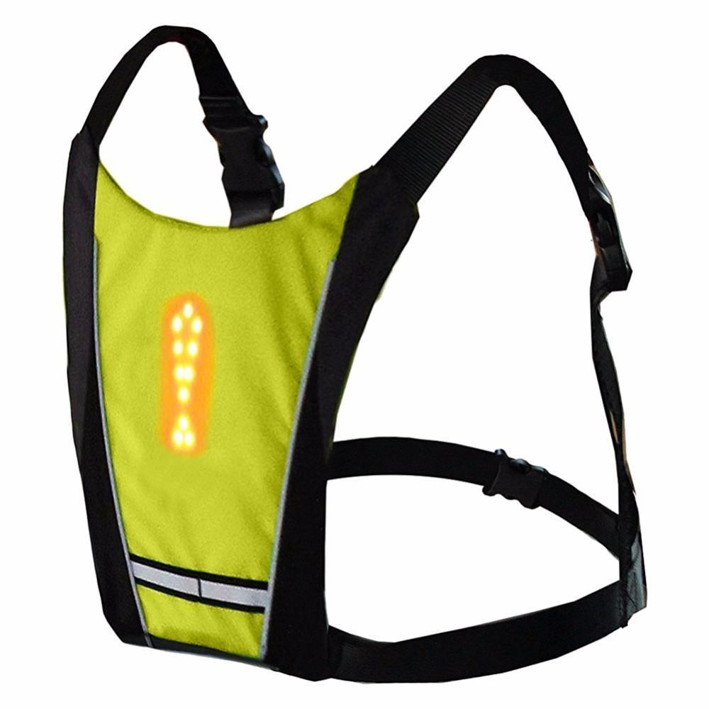 Visible LED Safety Vest for Cyclists Waterproof Reflective Jacket