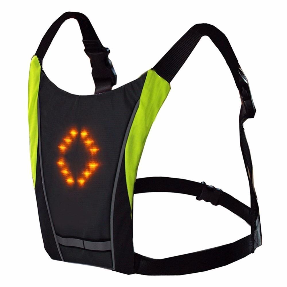 Visible LED Safety Vest for Cyclists Waterproof Reflective Jacket