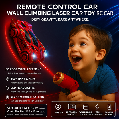 Fast RC Wall Climber Car Toy with Remote Control