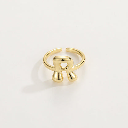 Fashionable Alphabet Initial Ring