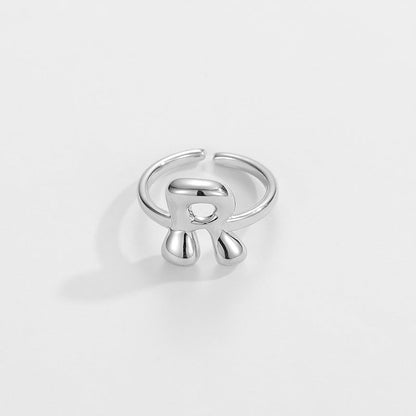 Fashionable Alphabet Initial Ring