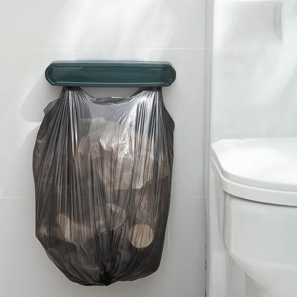 Space-Saving Clip On Kitchen Trash Bag Holder