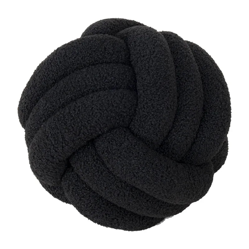 Soft Sheepskin Throw Pillow Ball Accent